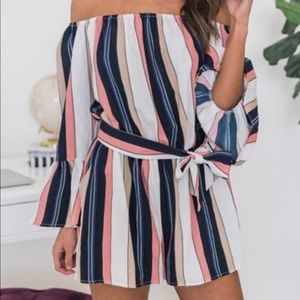 Pink Lily Beaches & Cream Romper